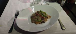 Vegan lasagna (sad) at Ristorante Da Mario alla Fava in Venice