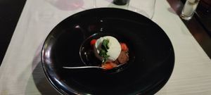 Strawberry soup at Ristorante Da Mario alla Fava in Venice