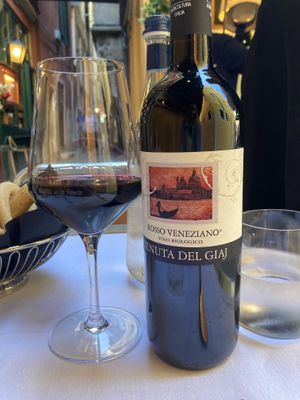 Vegan wine  at Ristorante Da Mario alla Fava in Venice
