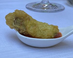 Complimentary starter   at Ristorante Da Mario alla Fava in Venice