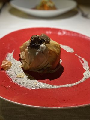Beetroot in filo   at Ristorante Da Mario alla Fava in Venice