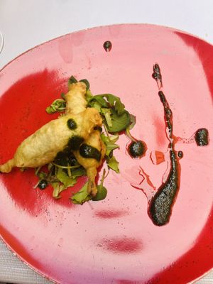 Courgette flowers  at Ristorante Da Mario alla Fava in Venice