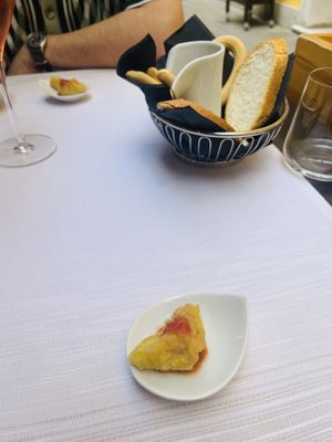 Artichoke amuse bouche   at Ristorante Da Mario alla Fava in Venice