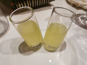 Limoncello at Ristorante Da Mario alla Fava in Venice