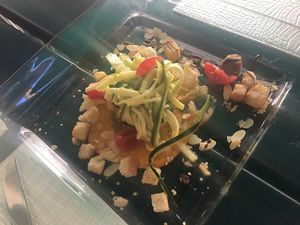 zucchini spaghetti  at Ristorante Da Mario alla Fava in Venice