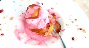 Cherry apple tarte tatin - out of this world at Ristorante Da Mario alla Fava in Venice