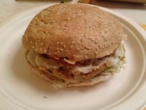 quinoa burger at Il Vegano Bistrot in Florence