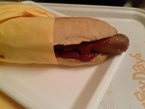 hot dog at Il Vegano Bistrot in Florence