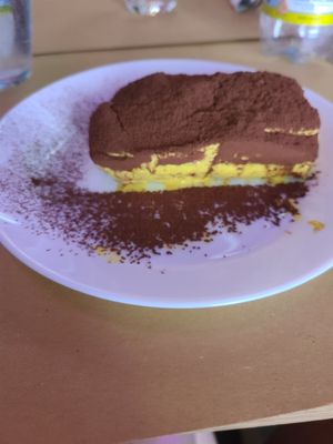 Vegan tiramisu at Il Vegano Bistrot in Florence