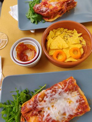 Lasagne at Il Vegano Bistrot in Florence