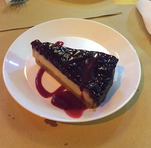 Fruit of the woods cheesecake at Il Vegano Bistrot in Florence