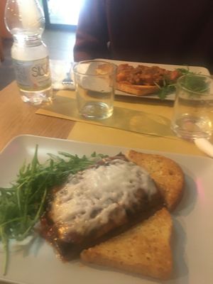 Parmigiana and gulags  at Il Vegano Bistrot in Florence