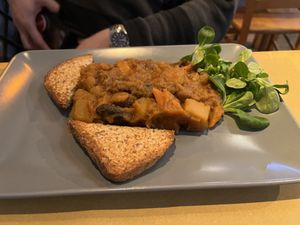Seitan goulash   at Il Vegano Bistrot in Florence