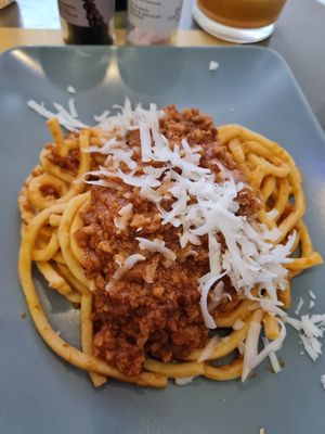 Bolognese pasta at Il Vegano Bistrot in Florence