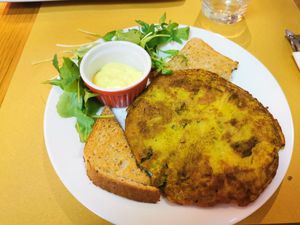 Omelette at Il Vegano Bistrot in Florence