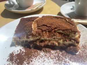 Tiramisu  at Il Vegano Bistrot in Florence