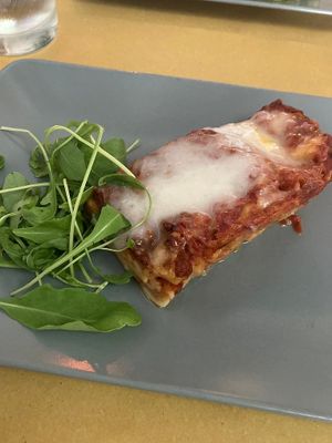 Lasagna with seitan ragout at Il Vegano Bistrot in Florence