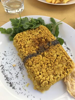 Tempeh crumble over potatoes (7,5/10)  at Il Vegano Bistrot in Florence