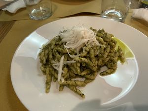 Trofie al pesto veg  at Il Vegano Bistrot in Florence