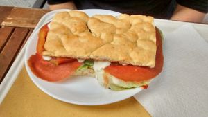 Focaccia at Il Vegano Bistrot in Florence