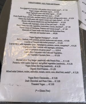 Menu  at Il Vegano Bistrot in Florence