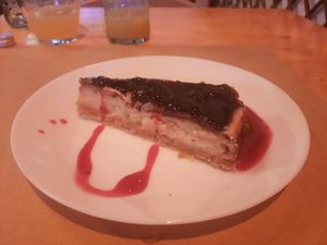 Cheesecake at Il Vegano Bistrot in Florence