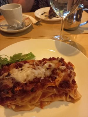 Lasagna at Il Vegano Bistrot in Florence