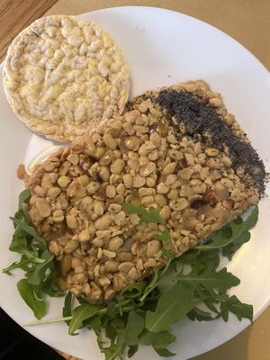 crumble of tempeh and potato  at Il Vegano Bistrot in Florence