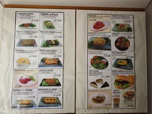 Menu outside at Il Vegano Bistrot in Florence
