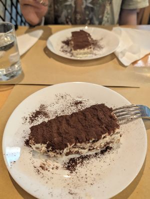 Great tiramisu at Il Vegano Bistrot in Florence