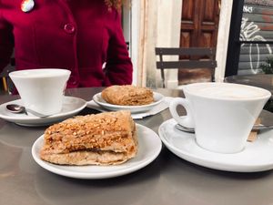 delicious chocolate croissant!  at Il Vegano Bistrot in Florence