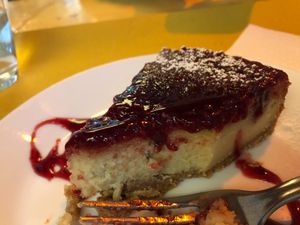 Cheesecake at Il Vegano Bistrot in Florence