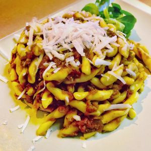 Strozzapreti with Seitan Ragu at Il Vegano Bistrot in Florence