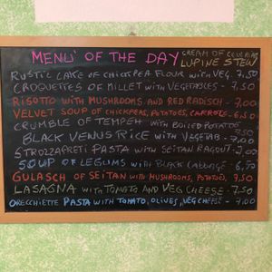 January 2019 Daily Menu at Il Vegano Bistrot in Florence