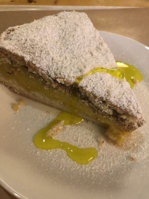 Delicious Torta Della Nonna at Il Vegano Bistrot in Florence