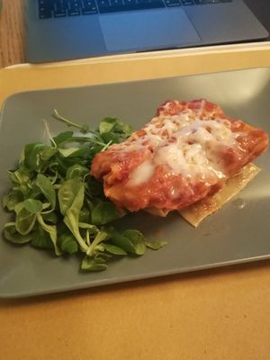 Lasagna at Il Vegano Bistrot in Florence