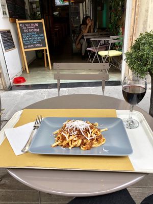 Pasta at Il Vegano Bistrot in Florence