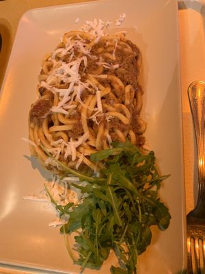 Seitan ragu spaghetti  at Il Vegano Bistrot in Florence