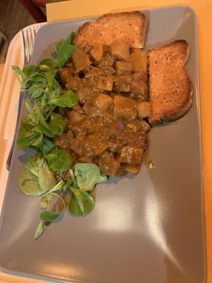 Amazing seitan goulash! at Il Vegano Bistrot in Florence