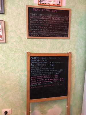 Menue of the Fax at Il Vegano Bistrot in Florence