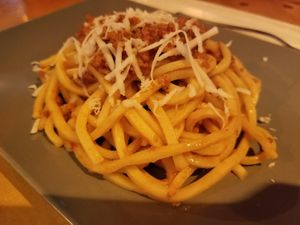 Spagetti at Il Vegano Bistrot in Florence