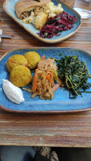 Chickpea meatballs at Il Borgo Verde in Frascati