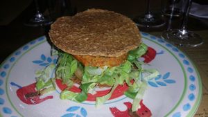 Raw burger at Il Borgo Verde in Frascati