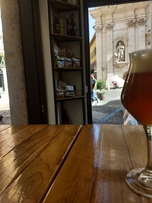 Birra divina ;) at Il Borgo Verde in Frascati