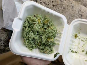 Riso basmati con zucchine trombetta e cavolo  at Rumi Bottega Organica in Rome