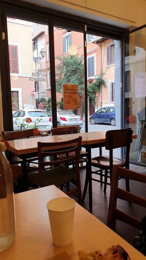 Vista dall'interno at Rumi Bottega Organica in Rome