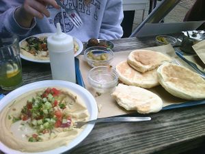 Photo from my disposable camera  at Sir Hummus in Amsterdam