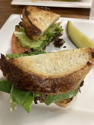 Black bean burger  at Two Cafe and Boutique in Chagrin Falls