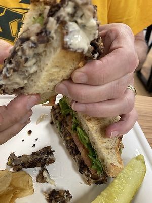 Black bean burger  at Two Cafe and Boutique in Chagrin Falls