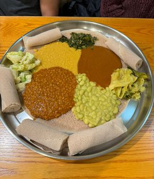 Lunch veggie feast for 3  at Altu's in East Lansing
